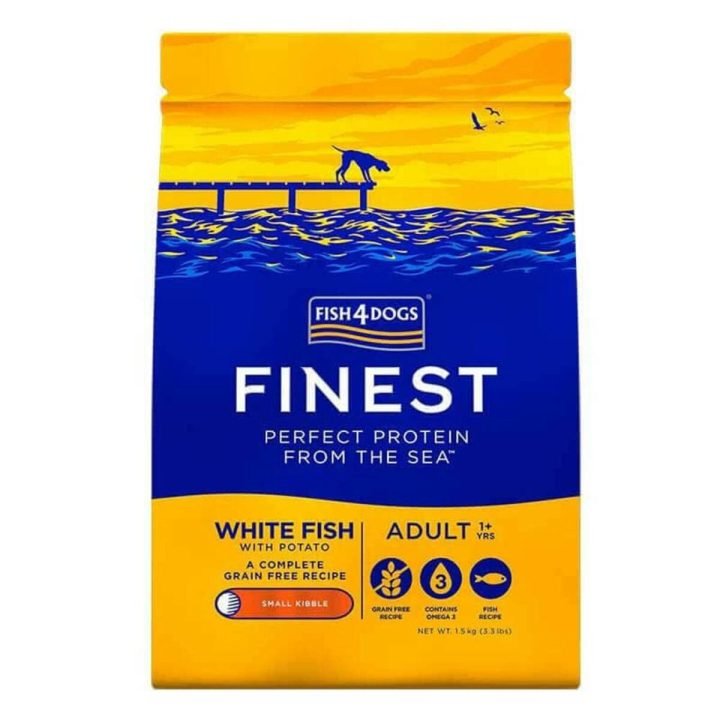 Krmivo FISH4DOGS Finest Ocean White Fish 1,5 Kg