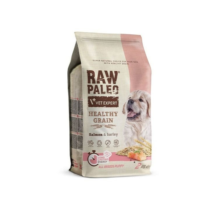 Krmivo VETEXPERT Raw Paleo Healthy Grain Puppy Salmon y cebada Lososová 2 Kg