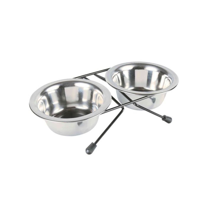 Krmítko pre psov Trixie Eat on Feet Nerezová oceľ 200 ml Dve 2 x 200 ml 11 cm