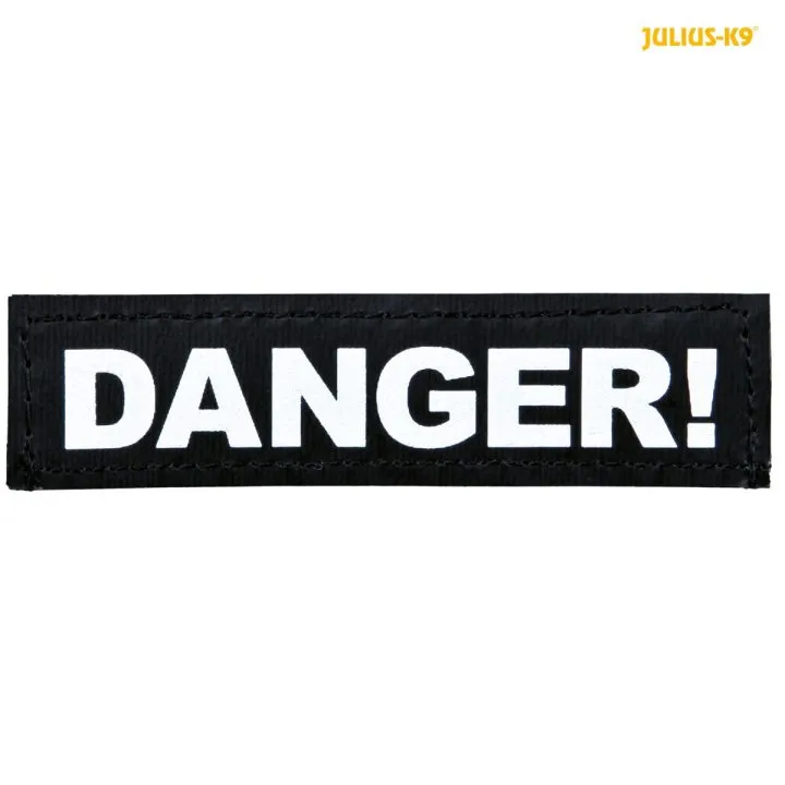 Štítky na postroj Julius K9 DANGER! XS