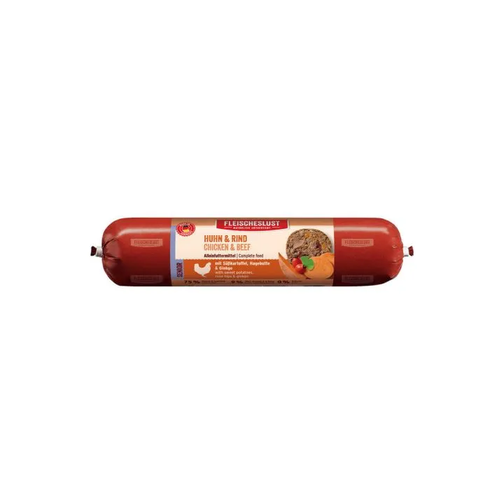 Mokré jedlo Fleischeslust Senior 800 gr Kurča Teľacie mäso