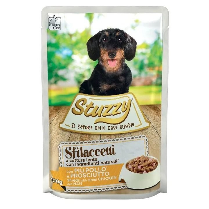 Mokré jedlo Agras Pet Foods Sfilaccetti Kurča 100 g