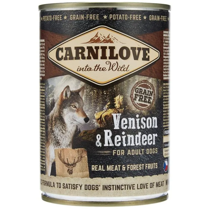 Mokré jedlo Carnilove Wild Wet Venison & Reindeer Jeleň Sob 400 g