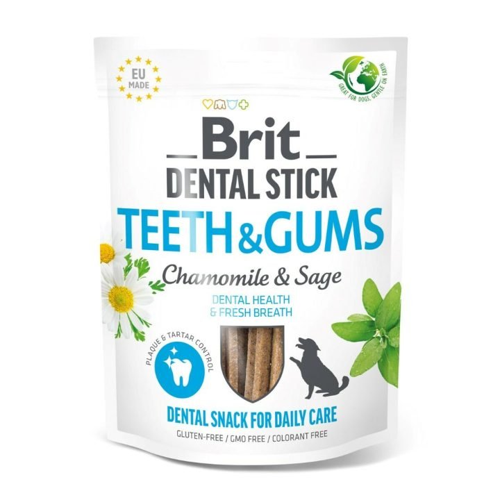 Maškrty pre psov Brit Dental Stick Teeth & Gums Cahmomile
