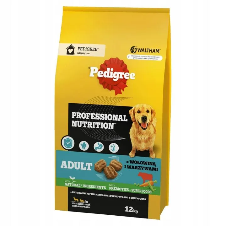 Krmivo Pedigree Professional Nutrition Adult Teľacie mäso 12 kg