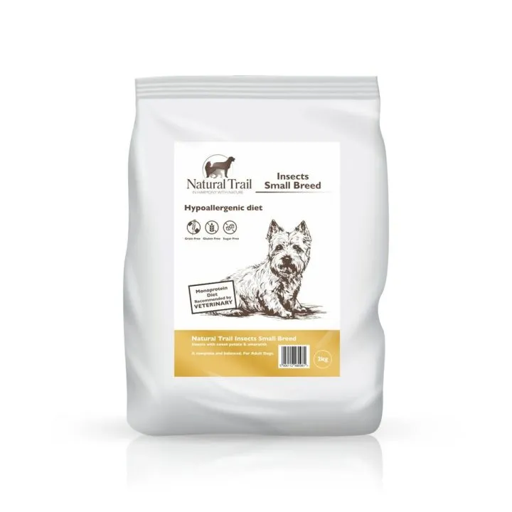 Krmivo NATURAL TRAIL Insect Small Breed Dieta Hipoalergénica 1,5 Kg