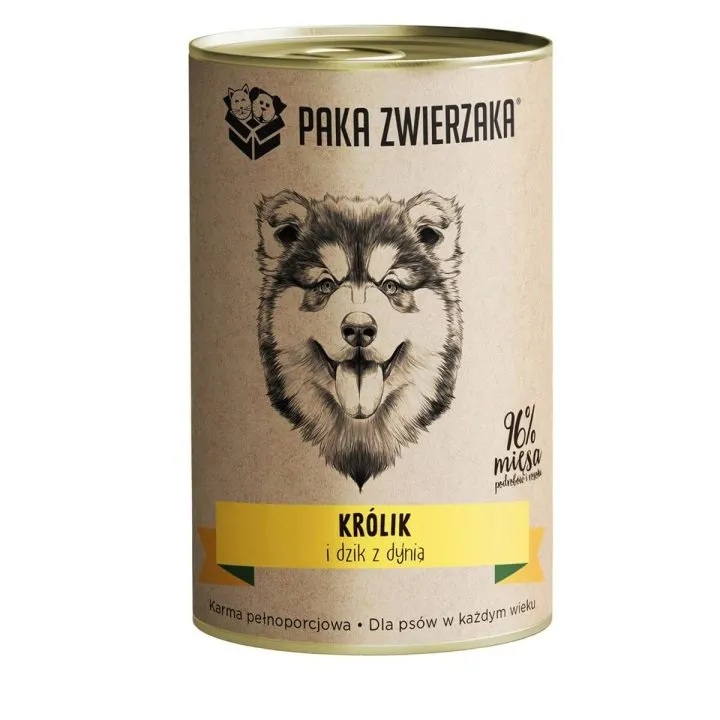 Mokré jedlo Paka Zwierzaka Rabbit and boar with pumpkin Diviak 400 g