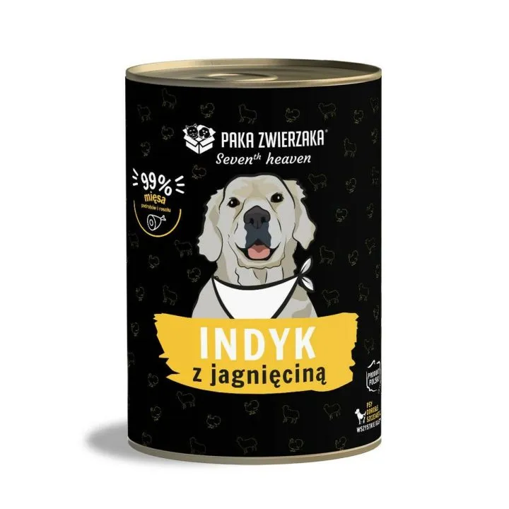 Mokré jedlo Paka Zwierzaka Seventh Heaven Turkey with lamb Páv 400 g