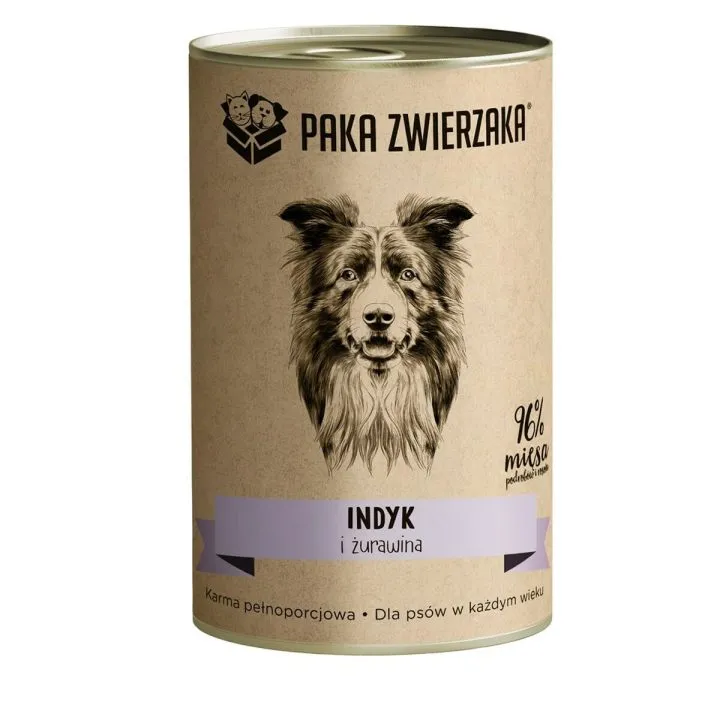 Mokré jedlo Paka Zwierzaka Turkey and cranberries Páv 400 g