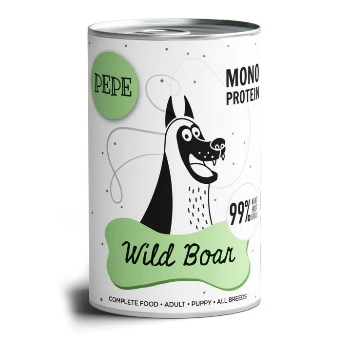 Mokré jedlo Paka Zwierzaka Pepe Wild Boar Diviak 400 g