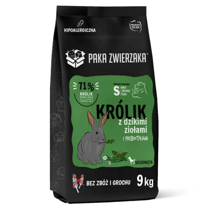 Krmivo Paka Zwierzaka Puppy Rabbit with wild herbs S Králik 9 kg