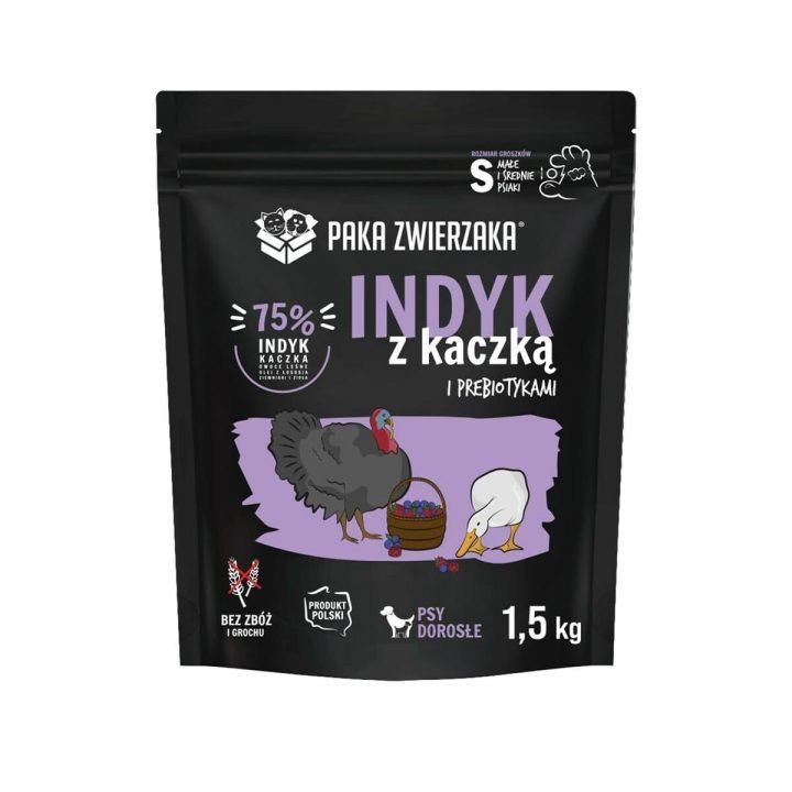 Krmivo Paka Zwierzaka SYTA MICHA Chef Venison Páv Teľacie mäso 1,5 Kg