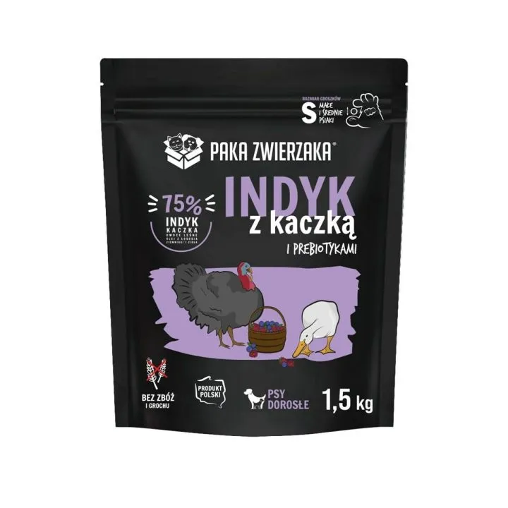 Krmivo Paka Zwierzaka SYTA MICHA Chef Venison Páv Teľacie mäso 1,5 Kg