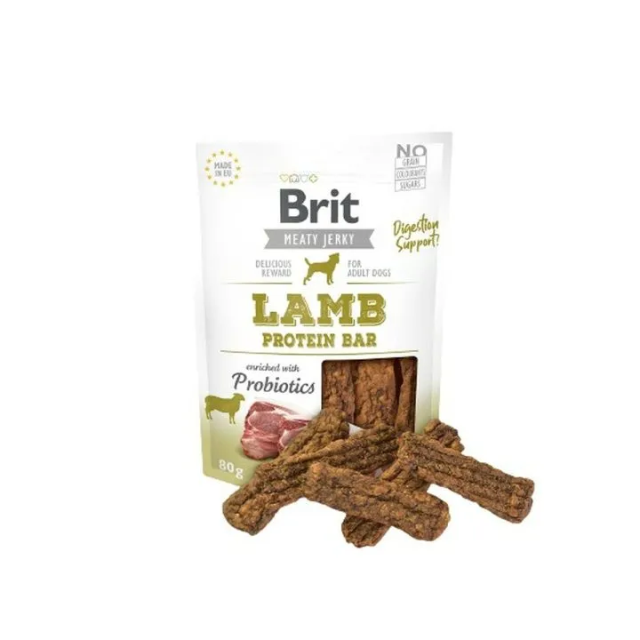 Krmivo Brit Jerky Lamb Protein Bar Kurča Baránok 80 g