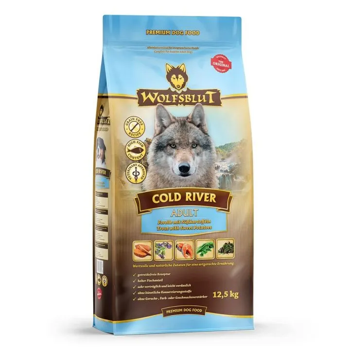 Krmivo Wolfsblut Dospelý Ryby Sladký zemiak (batat) 12,5 Kg