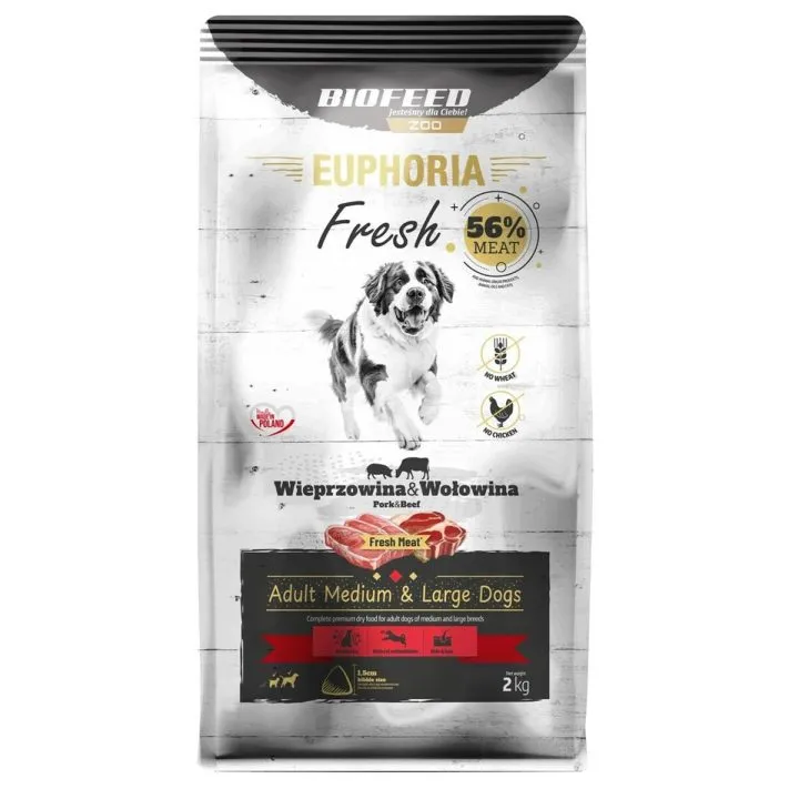 Krmivo Biofeed Euphoria Fresh Adult Medium Large Prasa Dospelý