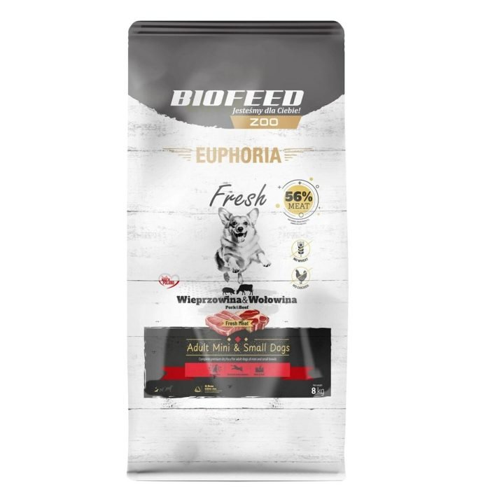 Krmivo Biofeed Euphoria Fresh Adult Mini Small Pork with beef Prasa Dospelý