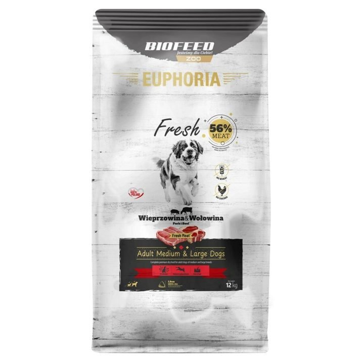 Krmivo Biofeed Euphoria Fresh Adult Medium Large Prasa Dospelý