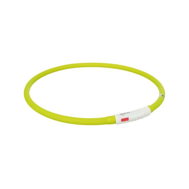 Psí obojok Trixie Flash USB zelená XS-XL