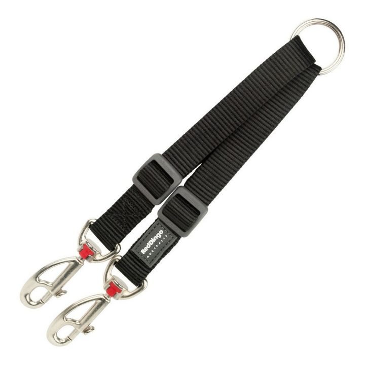 Pripojte vodítko 2 psov Red Dingo black