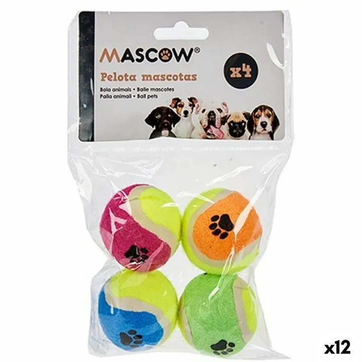 Hračky pre psy Mascow Viacfarebná Polyetylén Polypropylén ABS 12 x 17,5 x 4,5 cm 12,5 x 17,5 x 4,5 cm Lopta Ø 4,5 cm (12 kusov)