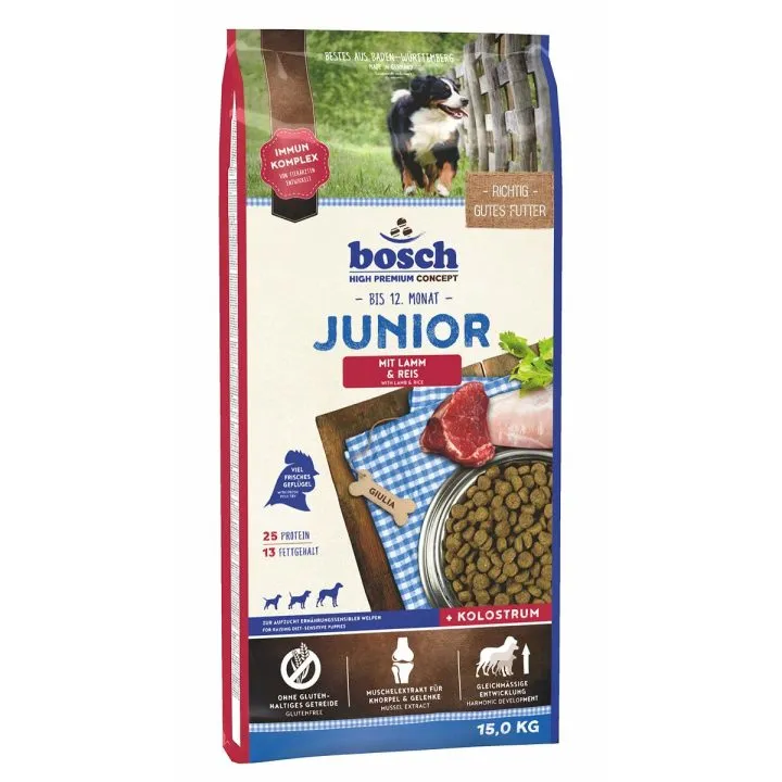 Krmivo BOSCH Šteňa/junior Baránok Ryža