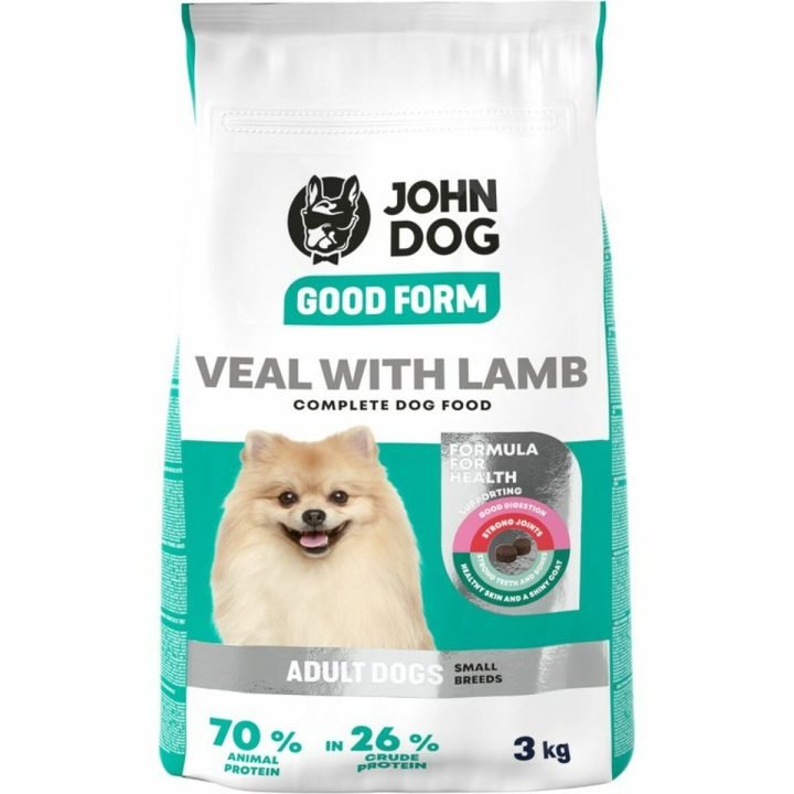 Krmivo John Dog Good Form Adult Dospelý Teľacie mäso Baránok