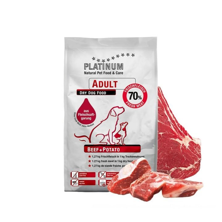 Krmivo Platinum Adult Beef Potato Dospelý Teľacie mäso