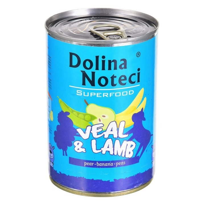 Mokré jedlo Dolina Noteci Superfood Teľacie mäso Baránok