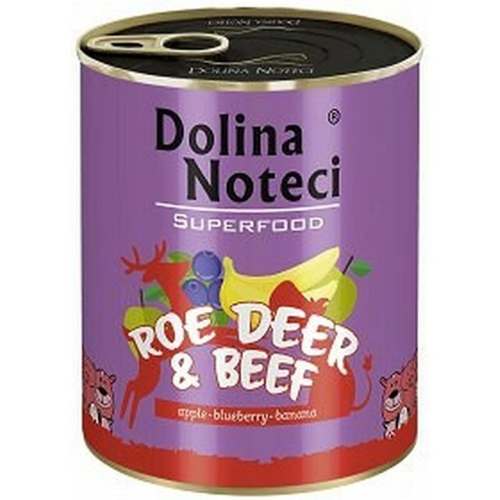 Mokré jedlo Dolina Noteci Superfood Teľacie mäso Jeleň Sob 800 g
