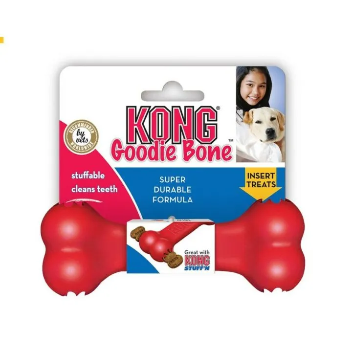 Hračky pre psy Kong Goodie Bone Červená Guma Prírodná guma (1 Kusy)