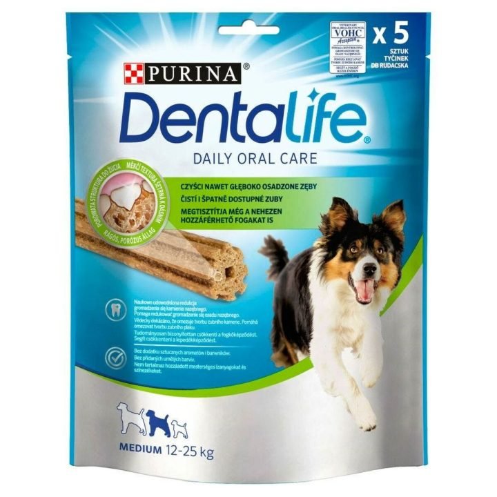 Maškrty pre psov Purina Dentalife Medium Kurča 115 g