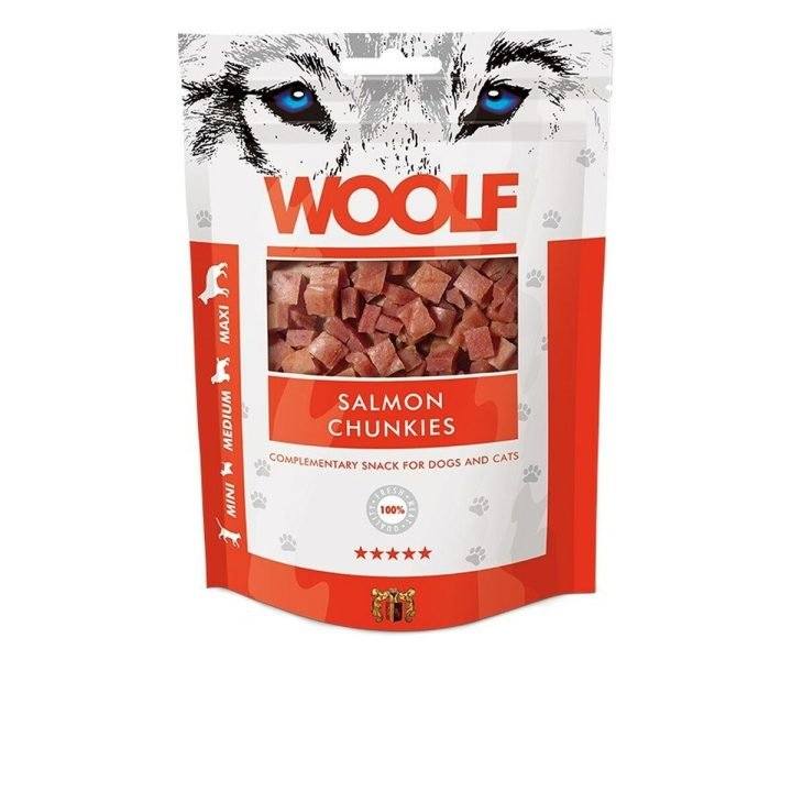 Maškrty pre psov Woolf                                 Lososová Ryby 100 g