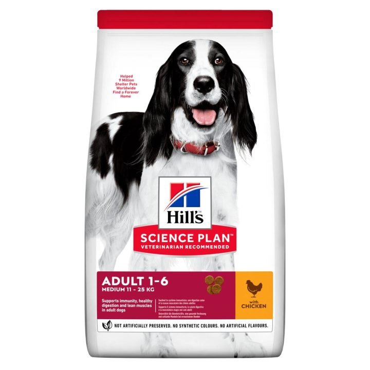 Krmivo Hill's Science Plan Canine Adult Medium Dospelý Kurča 14 Kg