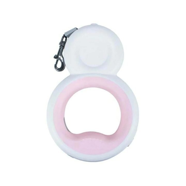 Vodítko pre psa Doggy Village MT7125 Ružová LED Svetlý 3 v 1