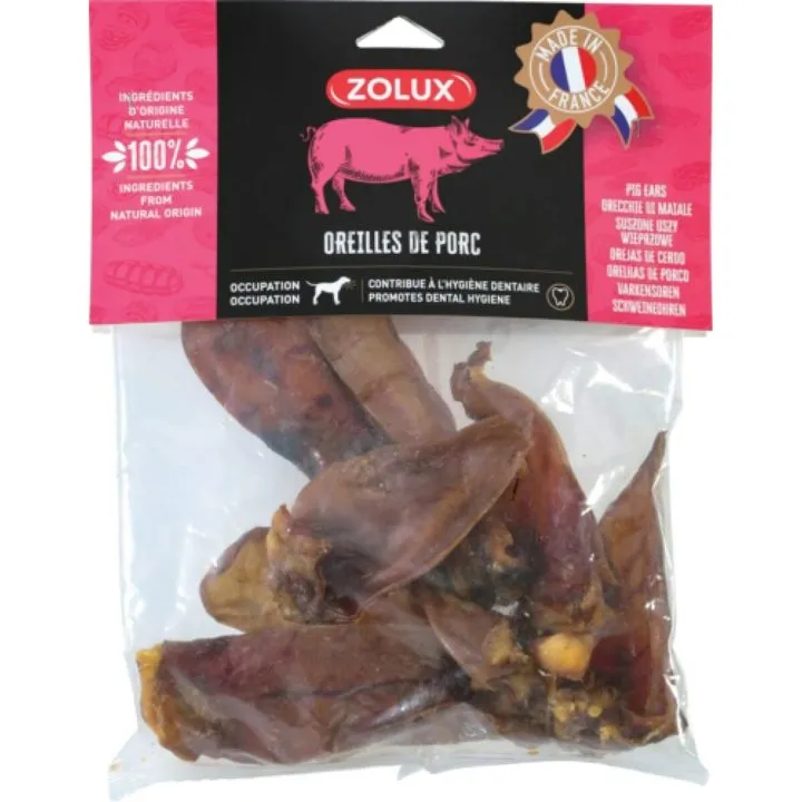 Hračka na žuvanie psa Zolux Pork ear Prasa