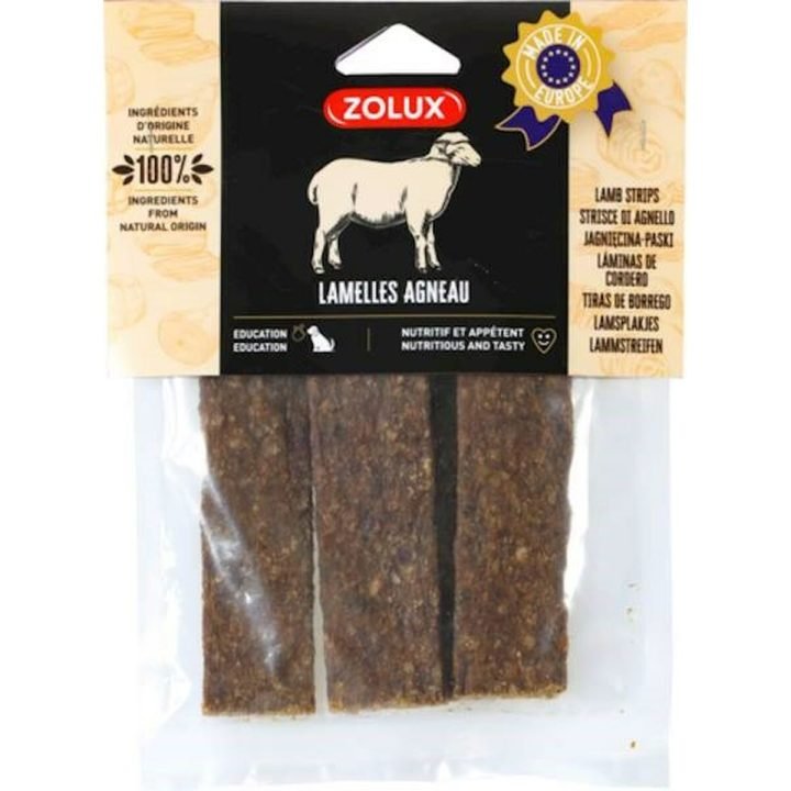 Maškrty pre psov Zolux Lamb strips 100 g