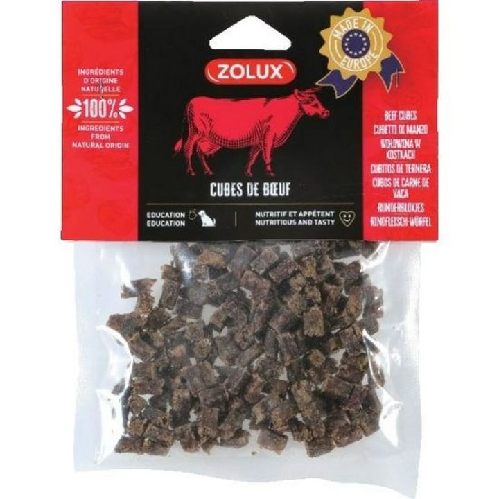 Maškrty pre psov Zolux Beef cubes Hovädzie mäso