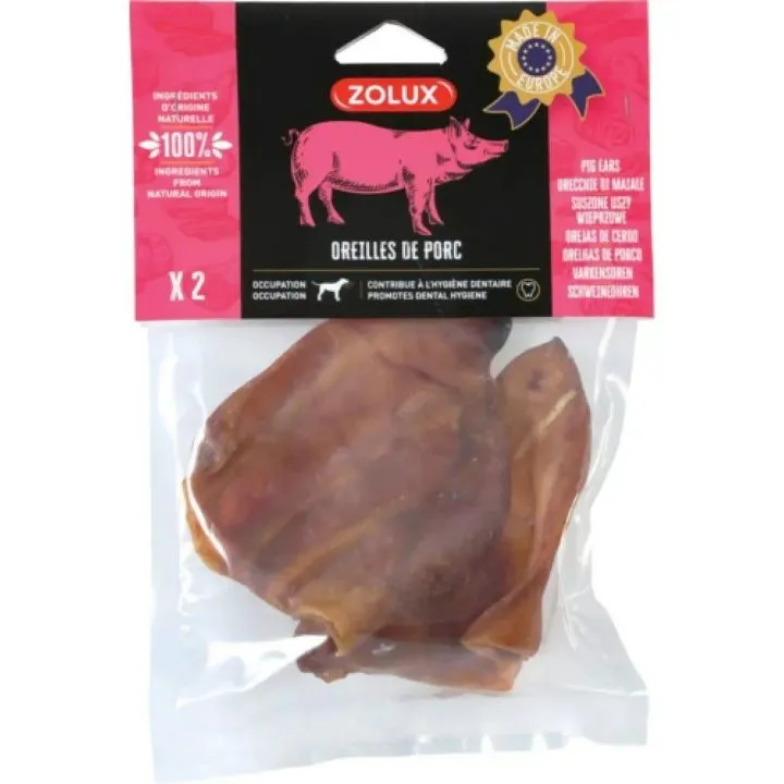 Maškrty pre psov Zolux dried pig ear