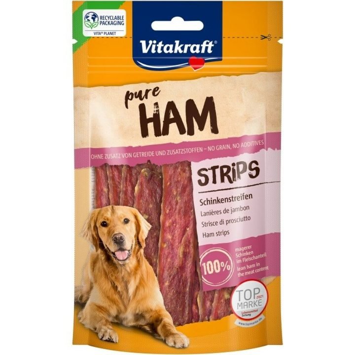 Maškrty pre psov Vitakraft Pure ham Prasa 80 g