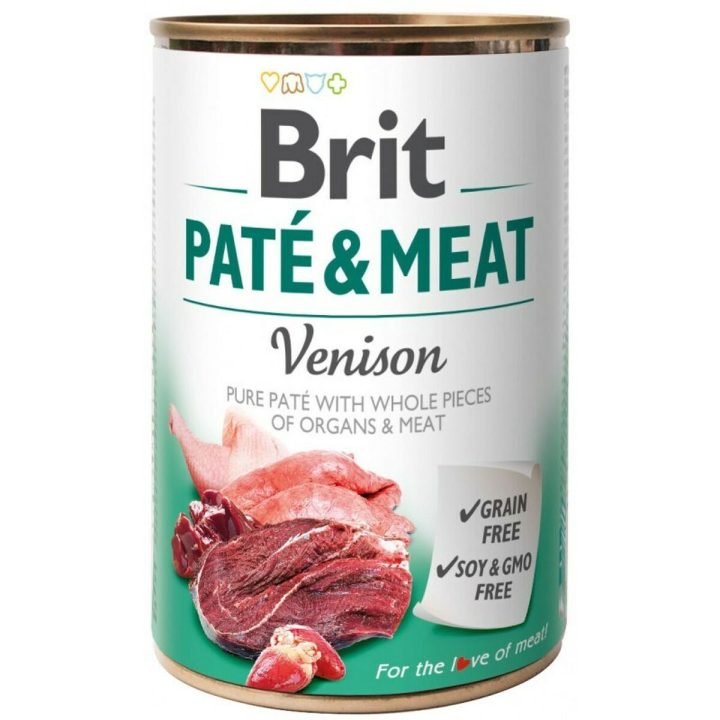 Mokré jedlo Brit Paté & Meat Venison Jeleň 400 g