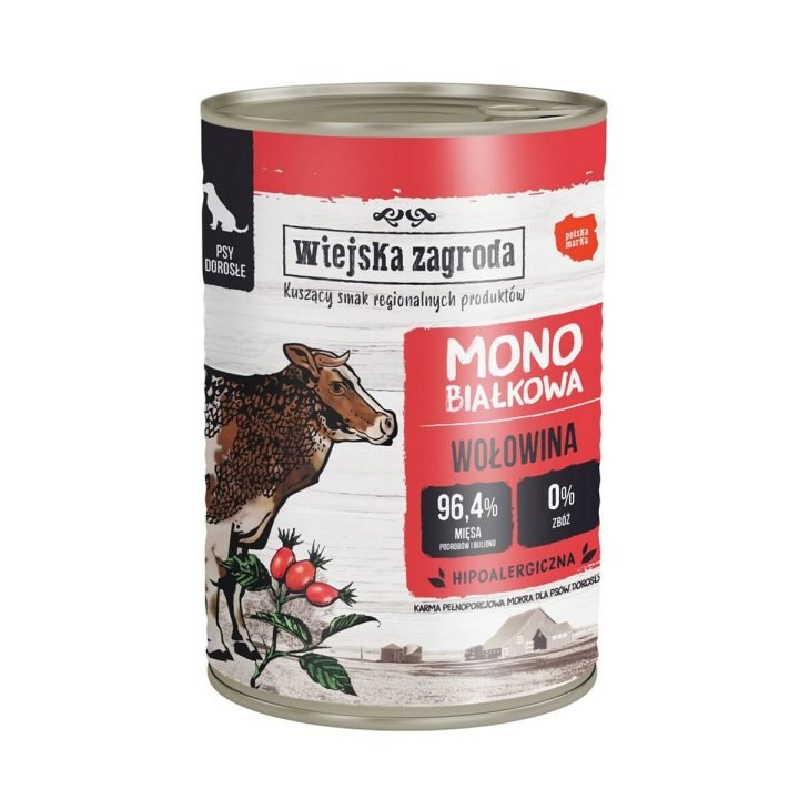 Mokré jedlo WIEJSKA ZAGRODA Monoprotein Beef Hovädzie mäso